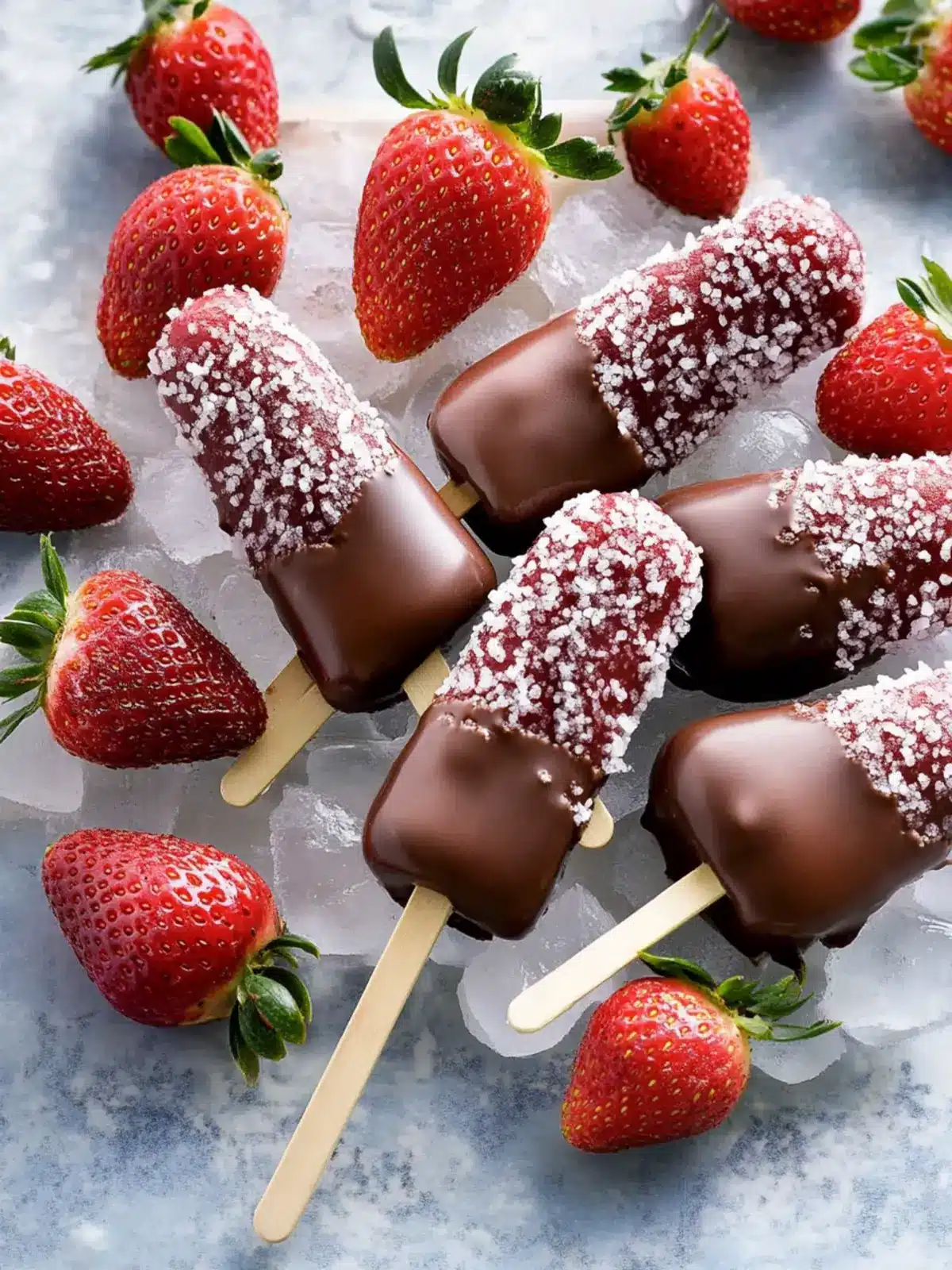 Chocolate Covered Strawberry Pops