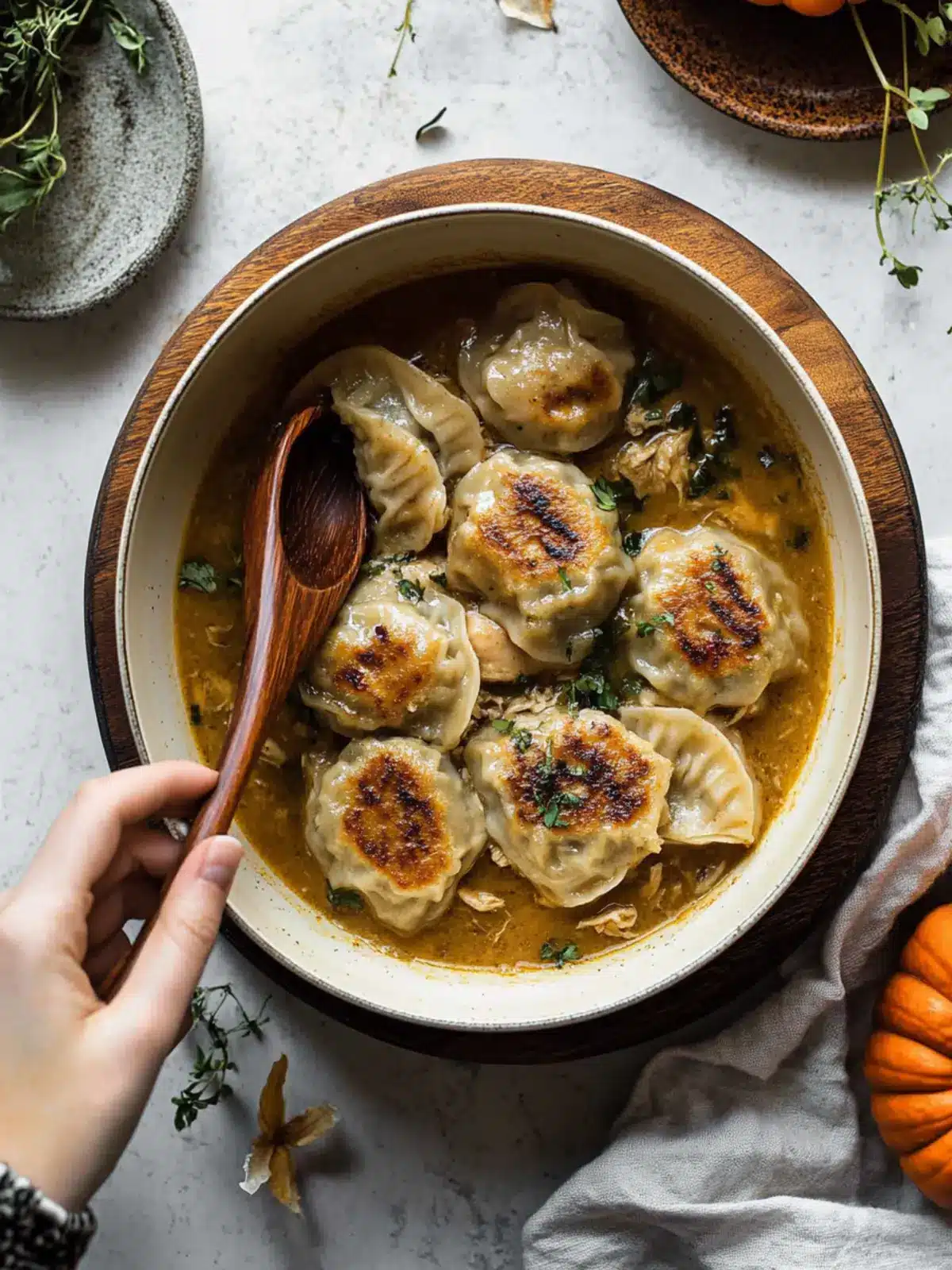Chicken and Pumpkin Dumplings