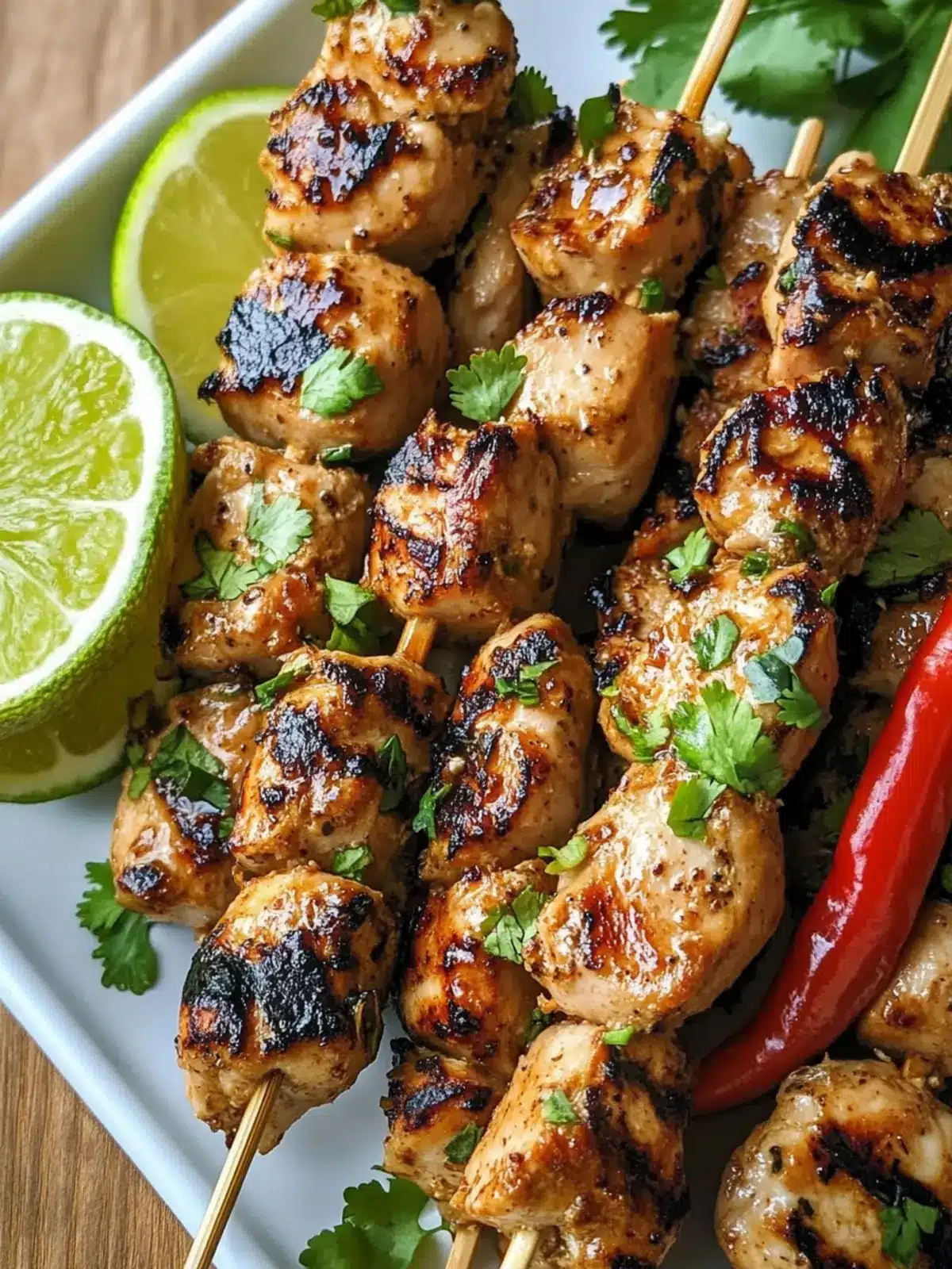 Grilled Thai Coconut Chicken Skewers