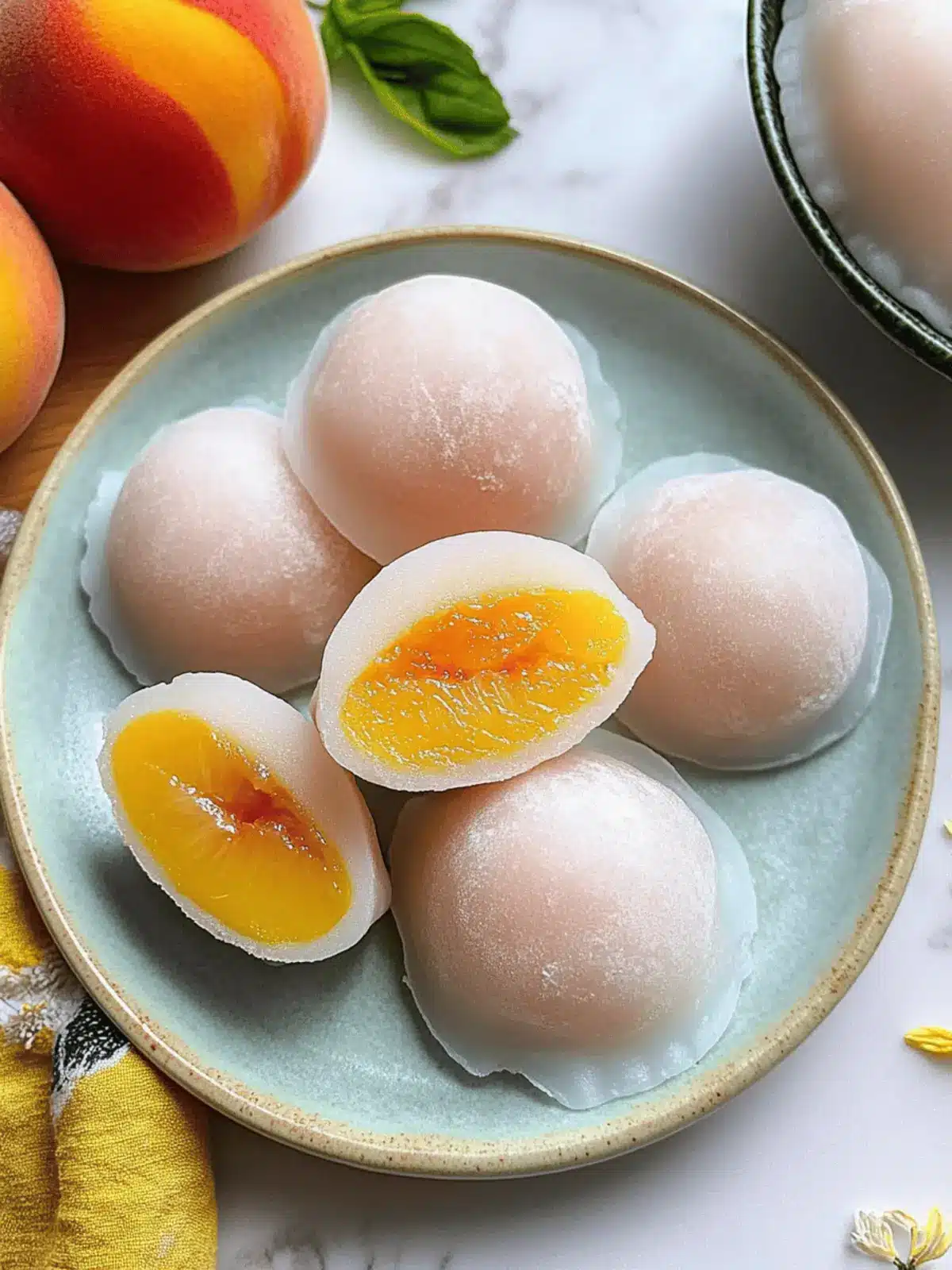 Whole Peach Mochi Recipe: Soft & Chewy Summer Delight 2 Whole Peach Mochi Recipe (Soft & Chewy)