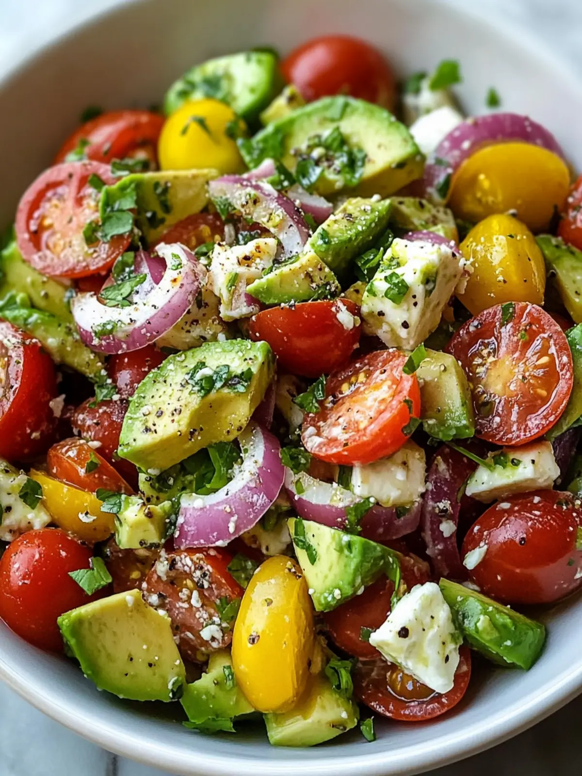 Zesty Mediterranean Avocado Salad