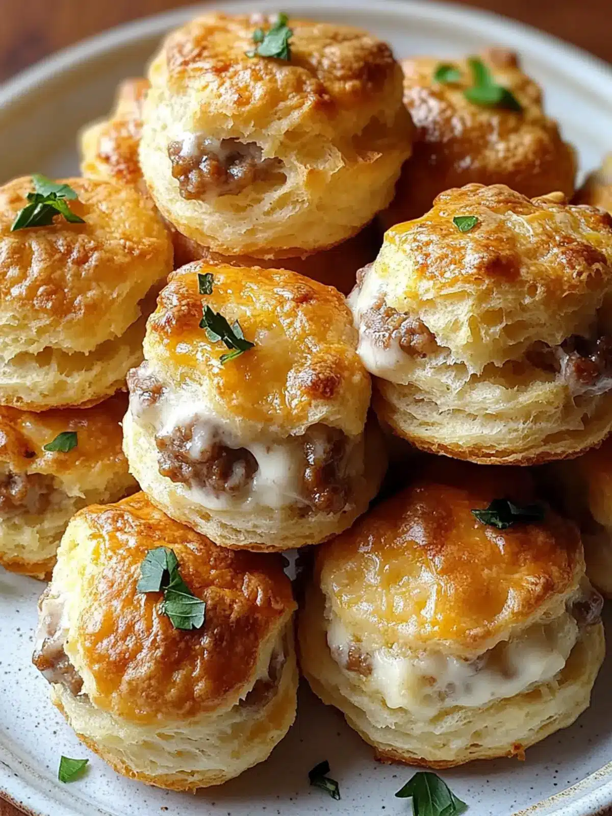 Sausage Cream Cheese Biscuit Bites