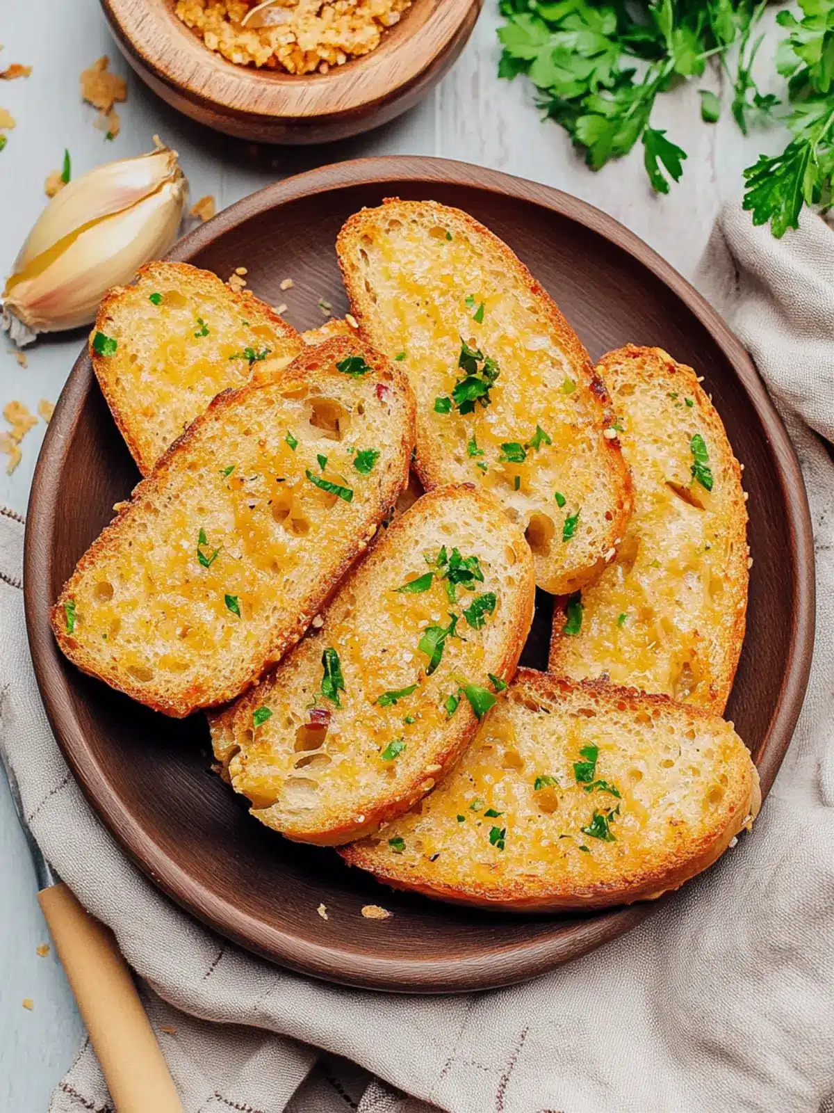 Crispy Air Fryer Garlic Bread
