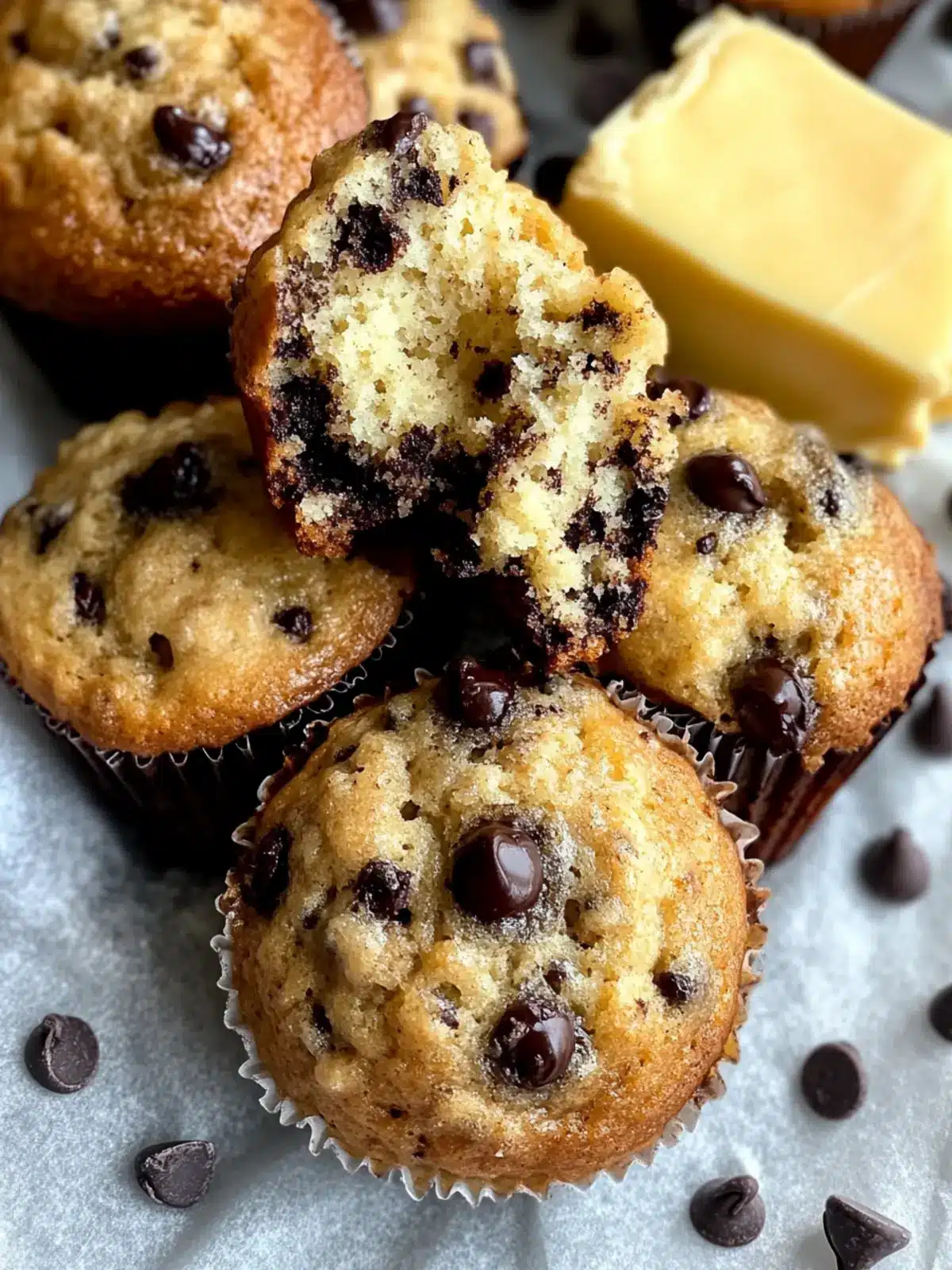 Bakery-Style Brown Butter Chocolate Chip Muffins