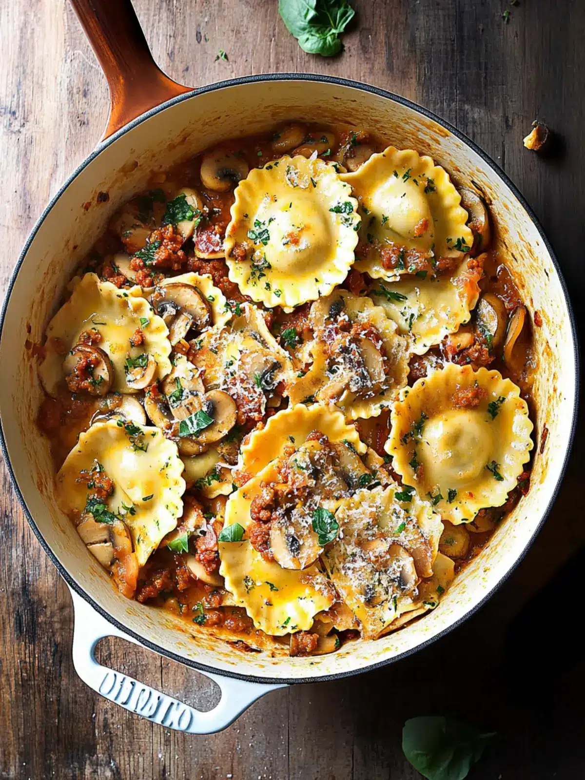 Mushroom Chorizo Ravioli