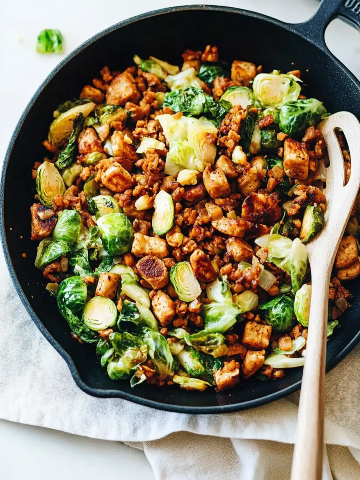 Tempeh Hash with Brussels Sprouts