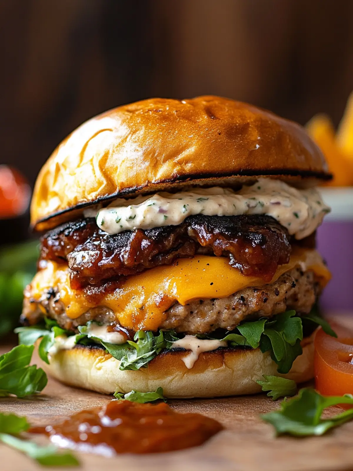 BBQ Ranch Turkey Smash Burger