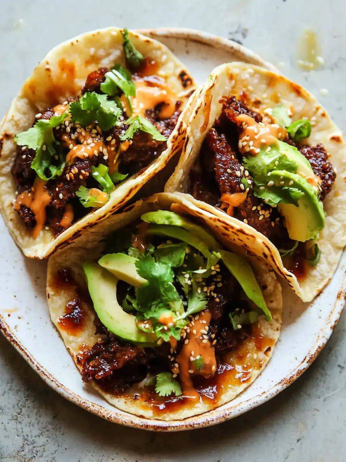 Bulgogi Beef Smashburger Tacos