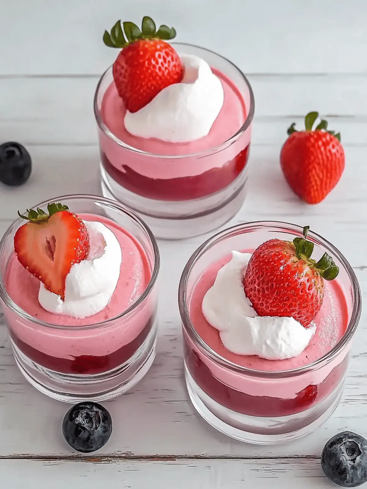 Fluffy Strawberry Mousse