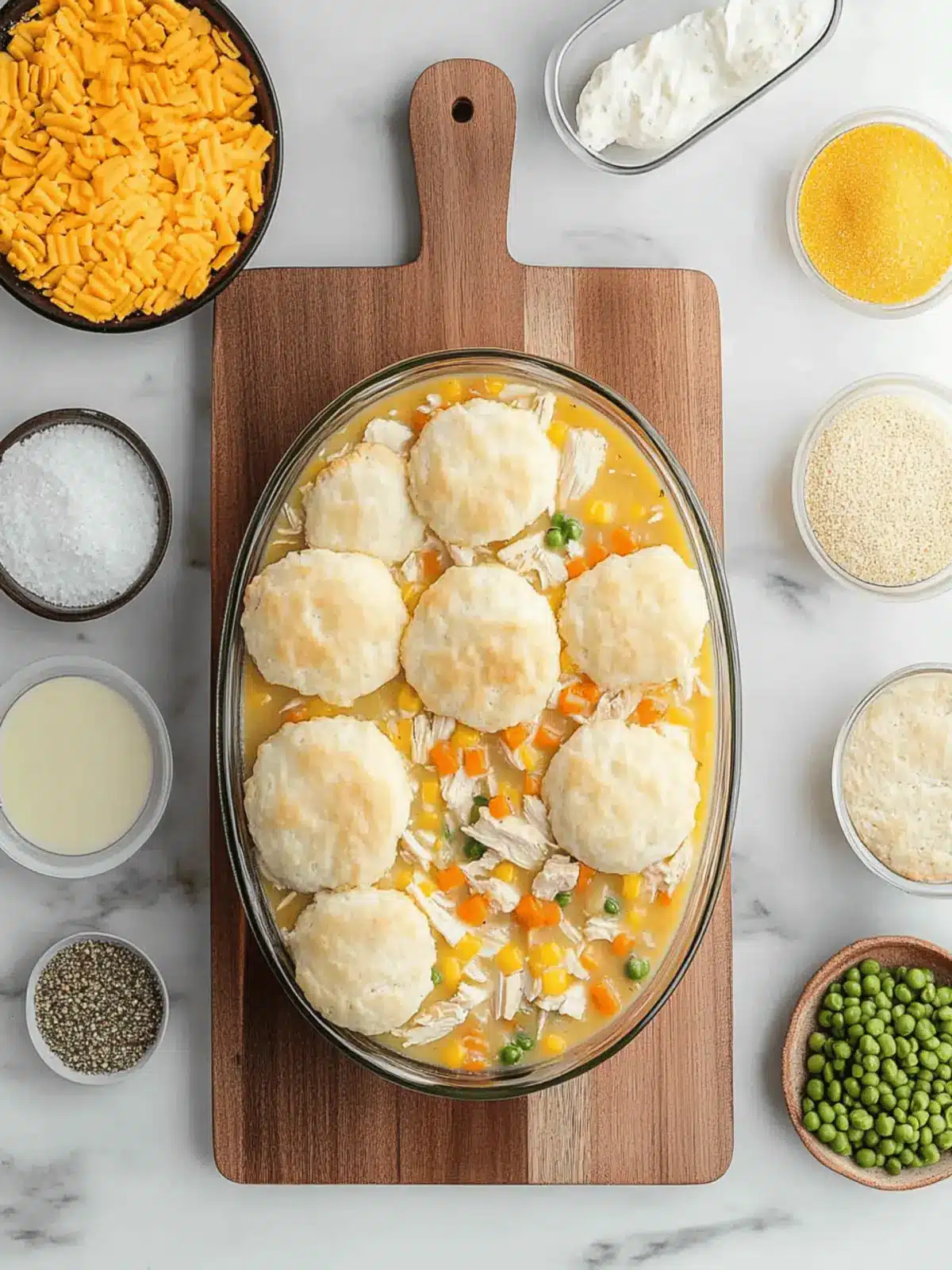 Savory Chicken Pot Pie with Biscuits Family Favorite Tonight! 4 Chicken Pot Pie with Biscuits