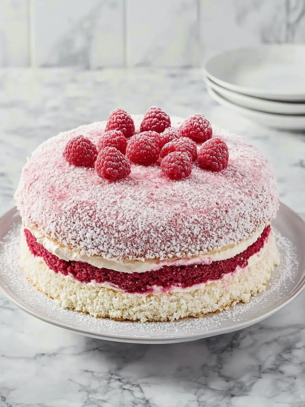 Raspberry Lamington Cake