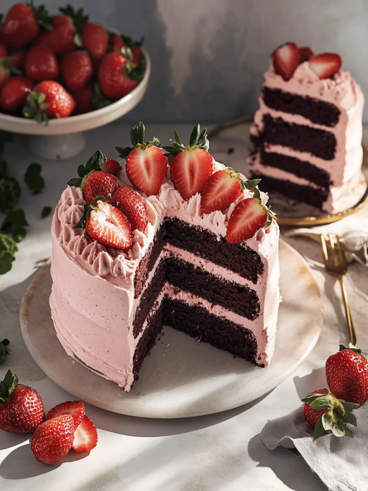 Decadent Strawberry Chocolate Cake for Sweet Celebrations 4 Strawberry Chocolate Cake