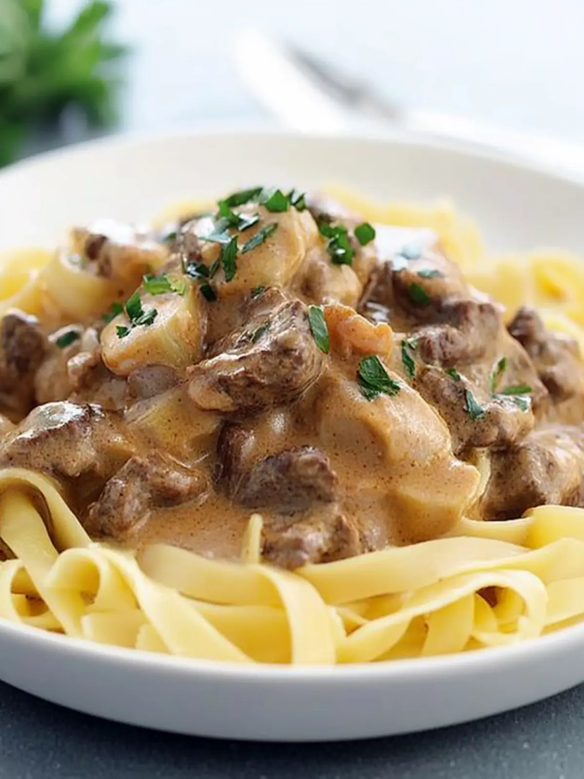 Beef stroganoff