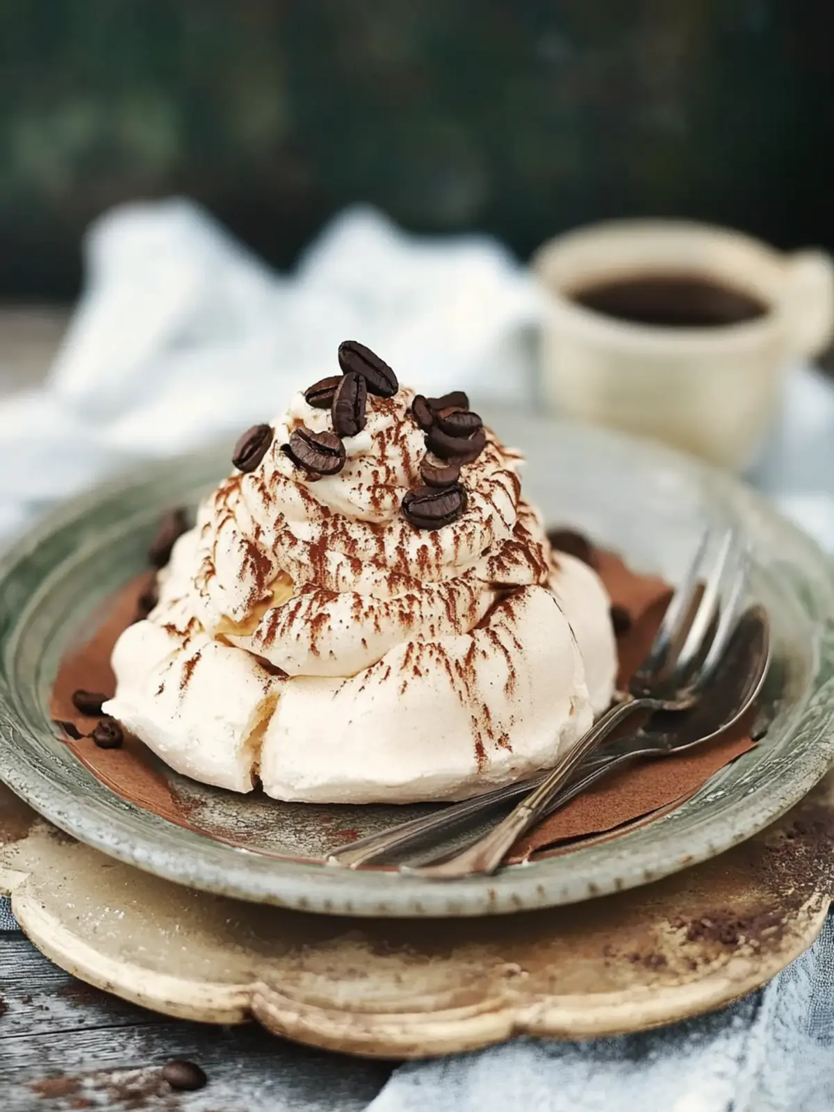 Irresistible Coffee Pavlovas with Rich Cappuccino Cream 4 Coffee Pavlovas with Cappuccino Cream