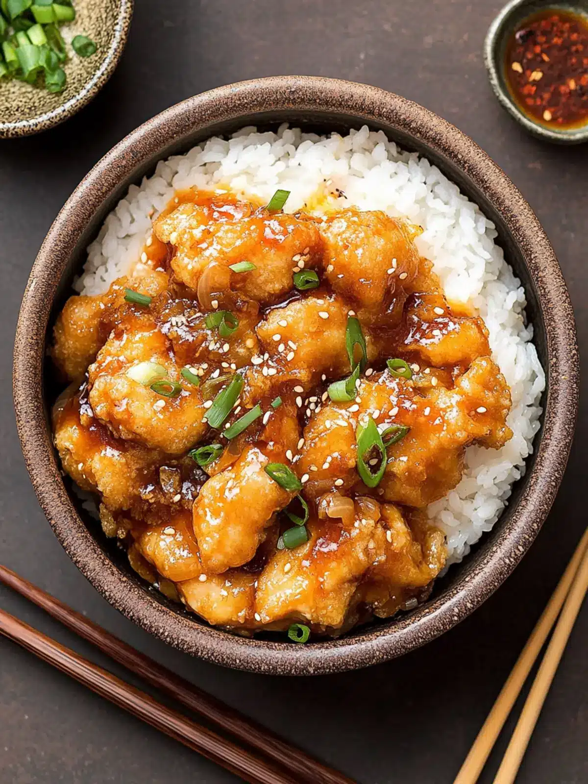 Savor the Flavor: General Tso's Chicken Oyakodon Delight 2 General Tso's Chicken Oyakodon