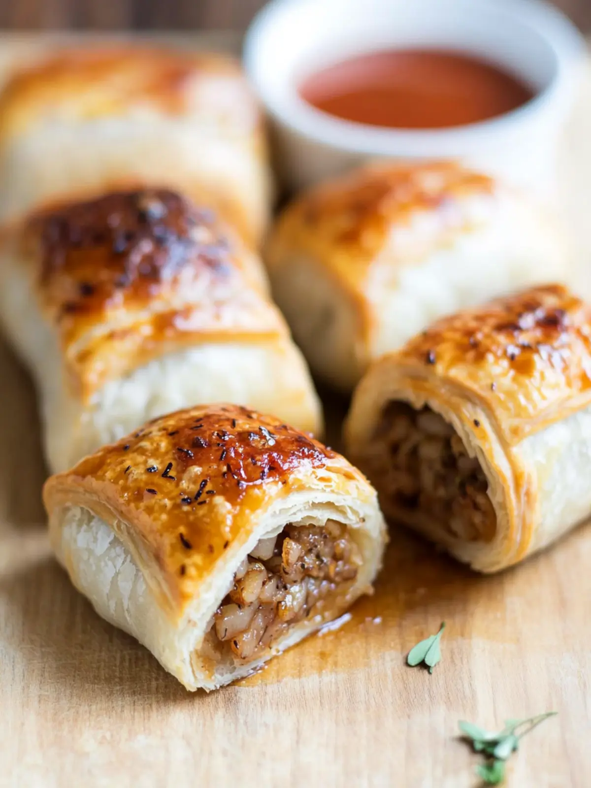 Caramelised Apple and Fennel Pork Sausage Rolls