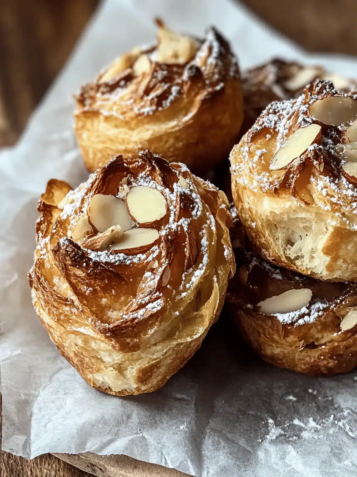 Sourdough Almond Cruffins