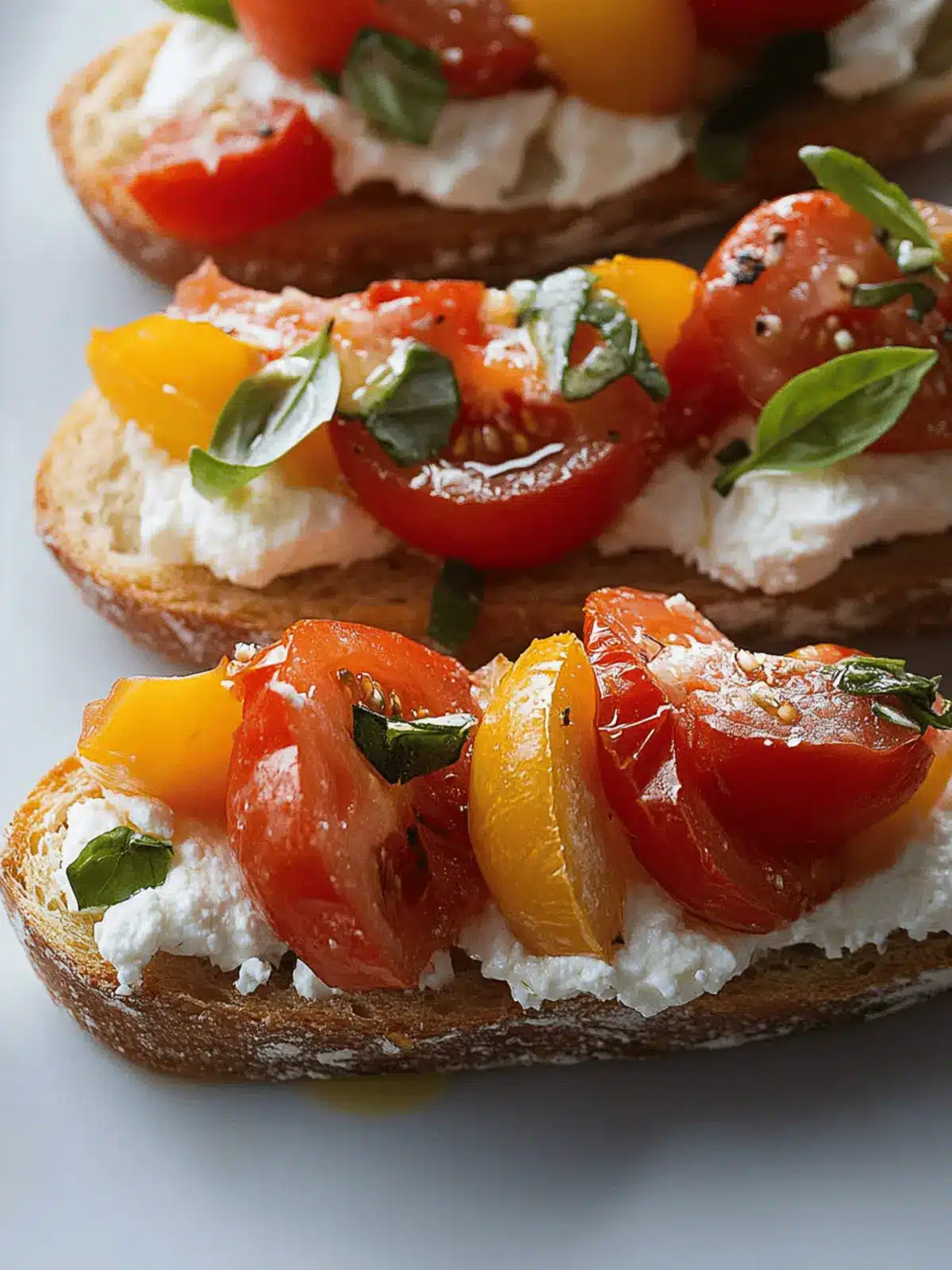 Tomato Crostini with Whipped Feta: Your Summer Flavor Fix 4 Tomato Crostini with Whipped Feta
