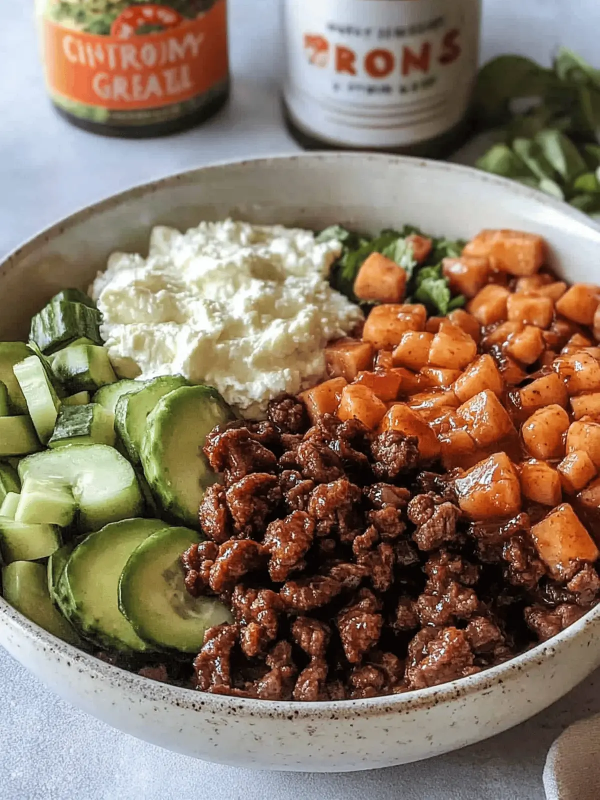 Hot Honey Beef Bowl w/Cottage Cheese: Quick & Flavor-Packed Delight 3 Hot Honey Beef Bowl w/Cottage Cheese