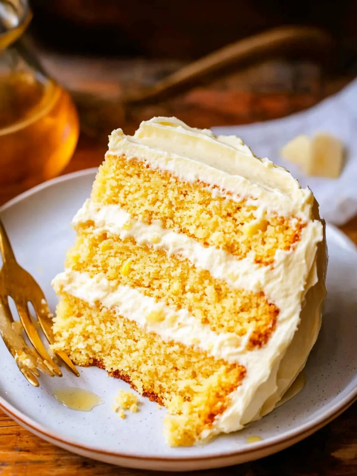 Layered Cornbread Cake with Whipped Honey Butter Frosting