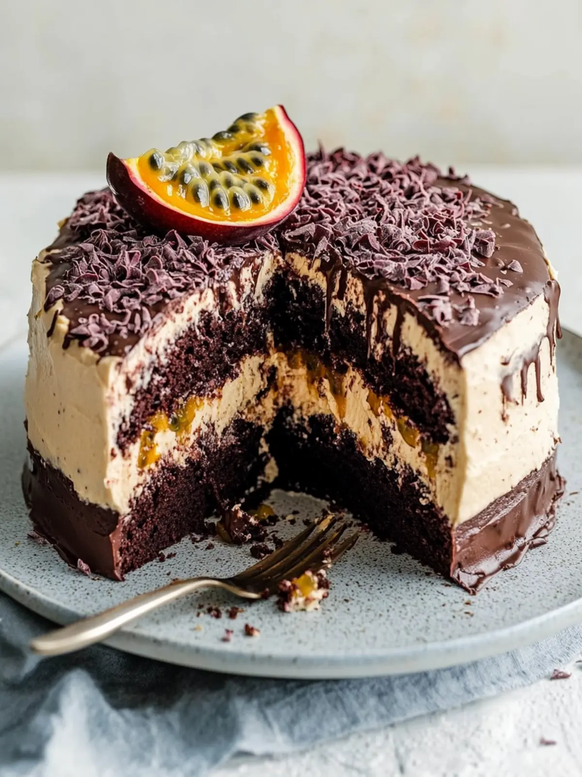 Chocolate & Passionfruit Layer Cake
