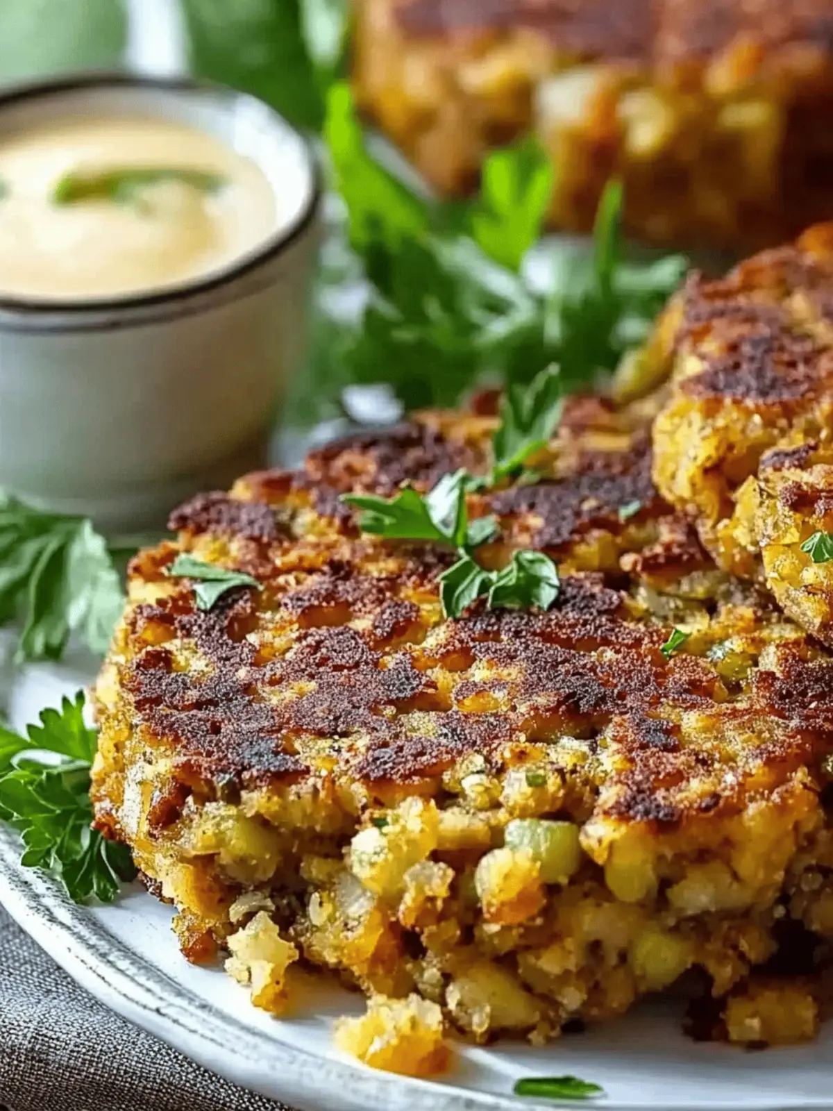 Leftover Stuffing Cakes