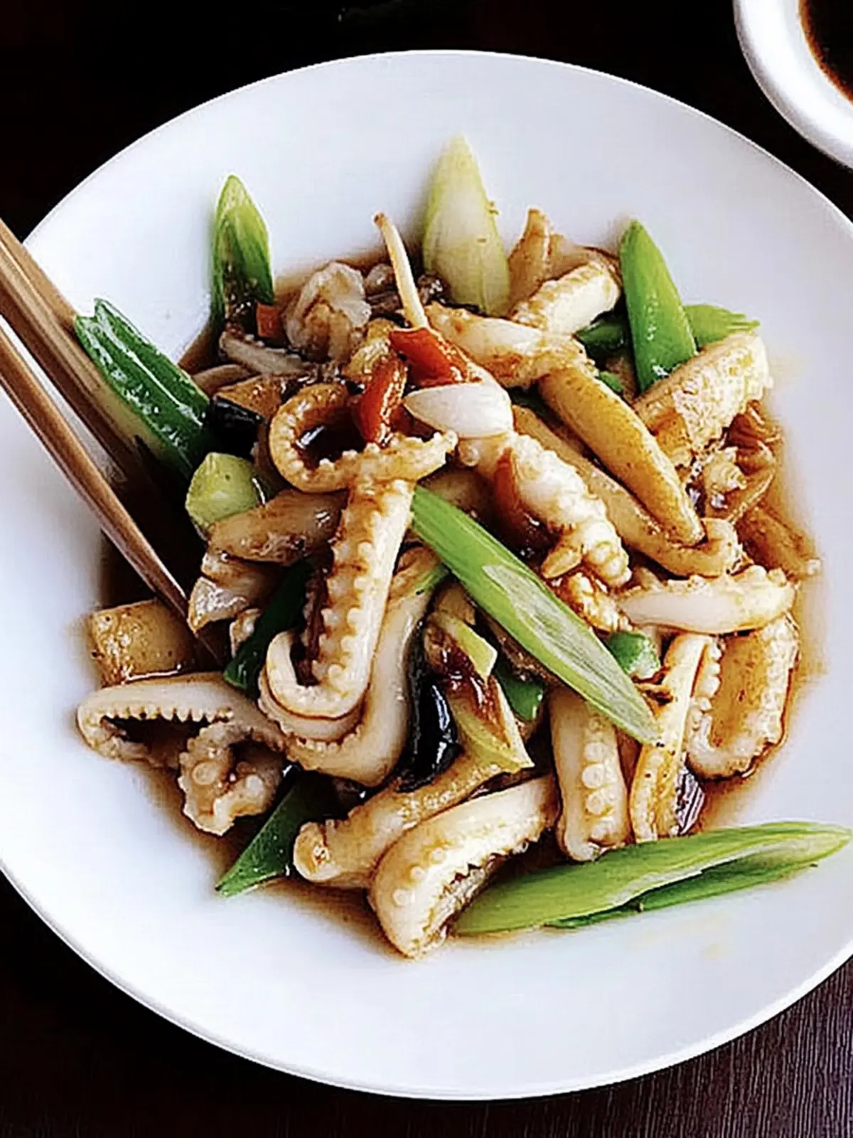 Stir-fried squid with black bean
