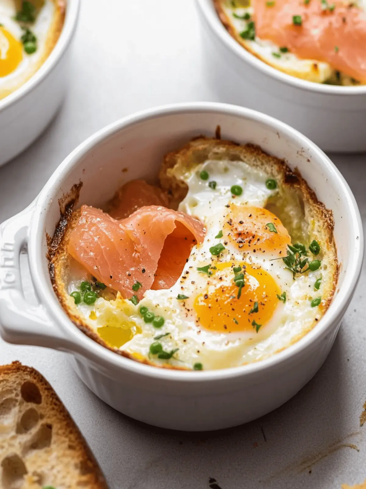Indulge in Eggs en Cocotte with Smoked Salmon Bliss 2 Eggs en Cocotte (Baked Eggs with Smoked Salmon)