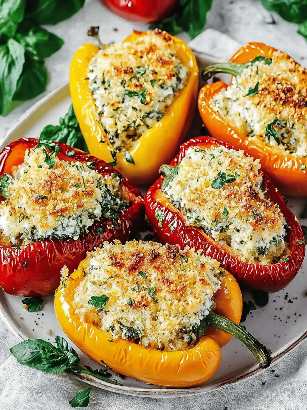 Herby Ricotta Stuffed Peppers   Italian Comfort in Every Bite
