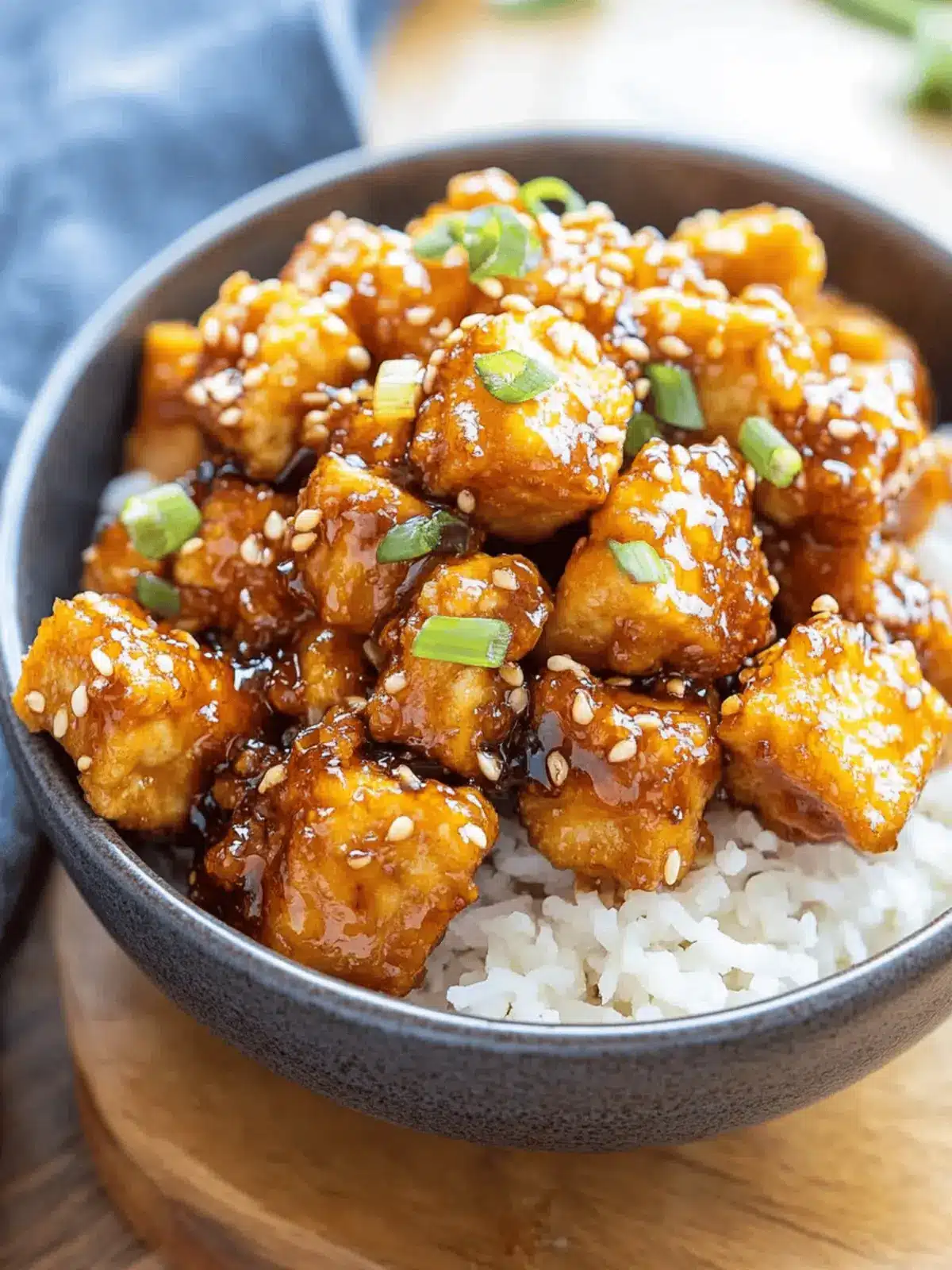 Crispy Honey-Garlic Tofu