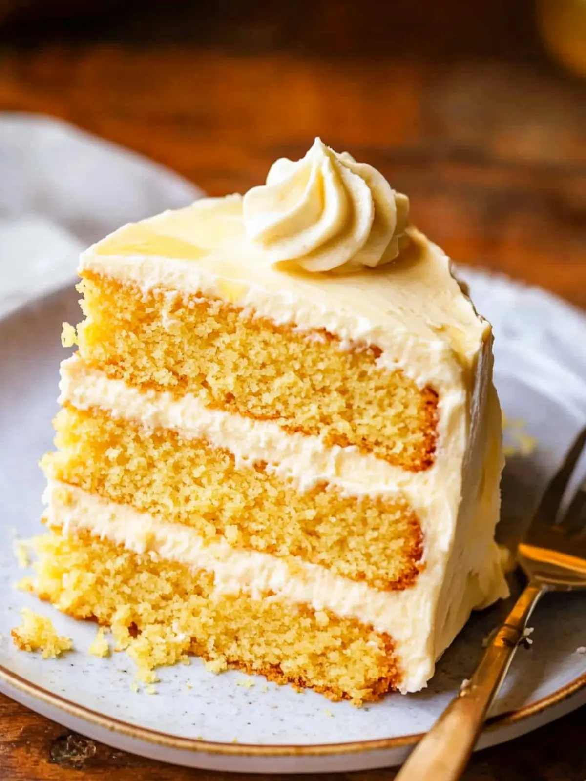 Layered Cornbread Cake with Whipped Honey Butter Frosting