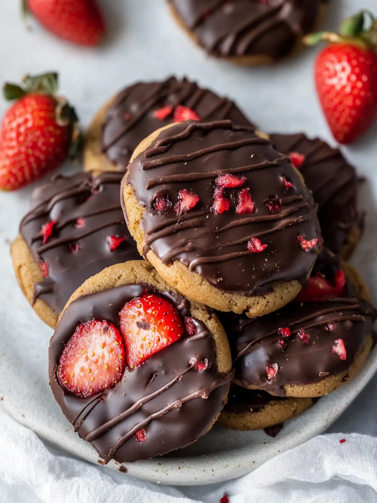 Chocolate Covered Strawberry Cookies