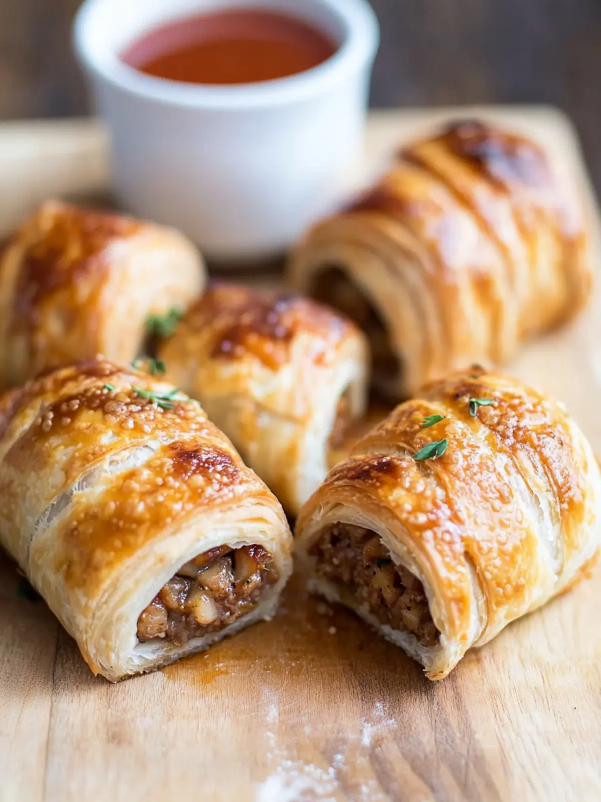 Caramelised Apple and Fennel Pork Sausage Rolls