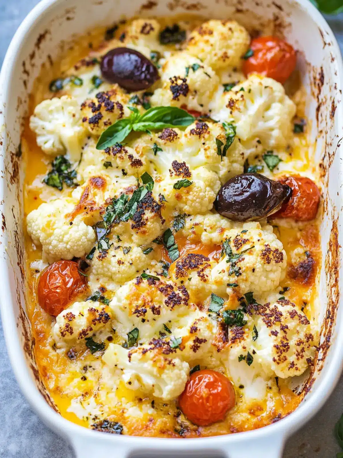 Greek-inspired Baked Feta & Cauliflower