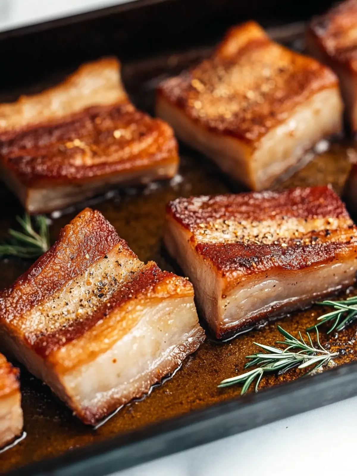 Oven Baked Pork Belly Slices