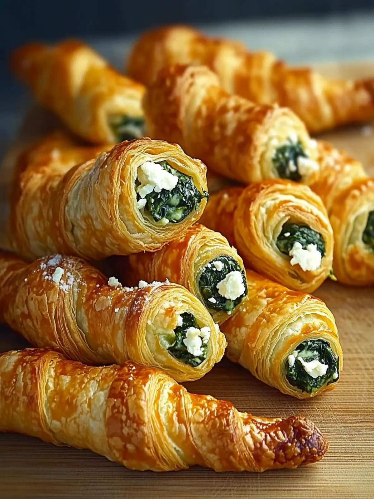 Delicious Spinach Feta Puff Pastry Twists