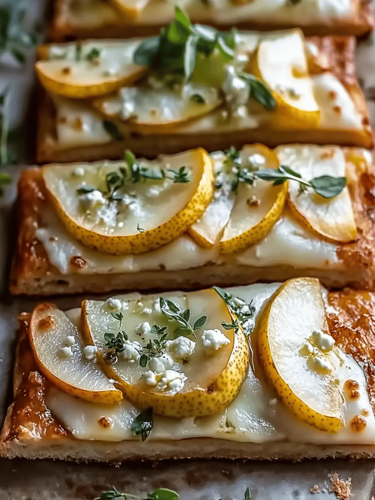 Pear and Gorgonzola Flatbread