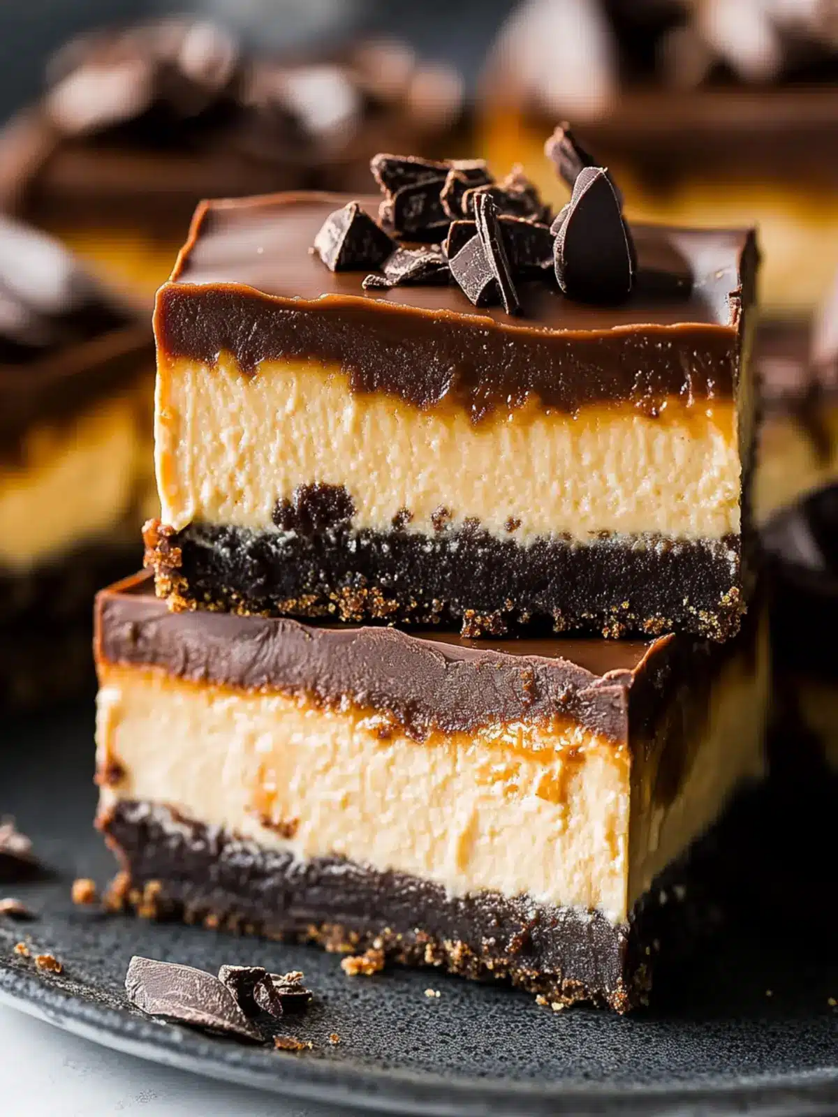 Dulce de Leche Chocolate Cheesecake Bars