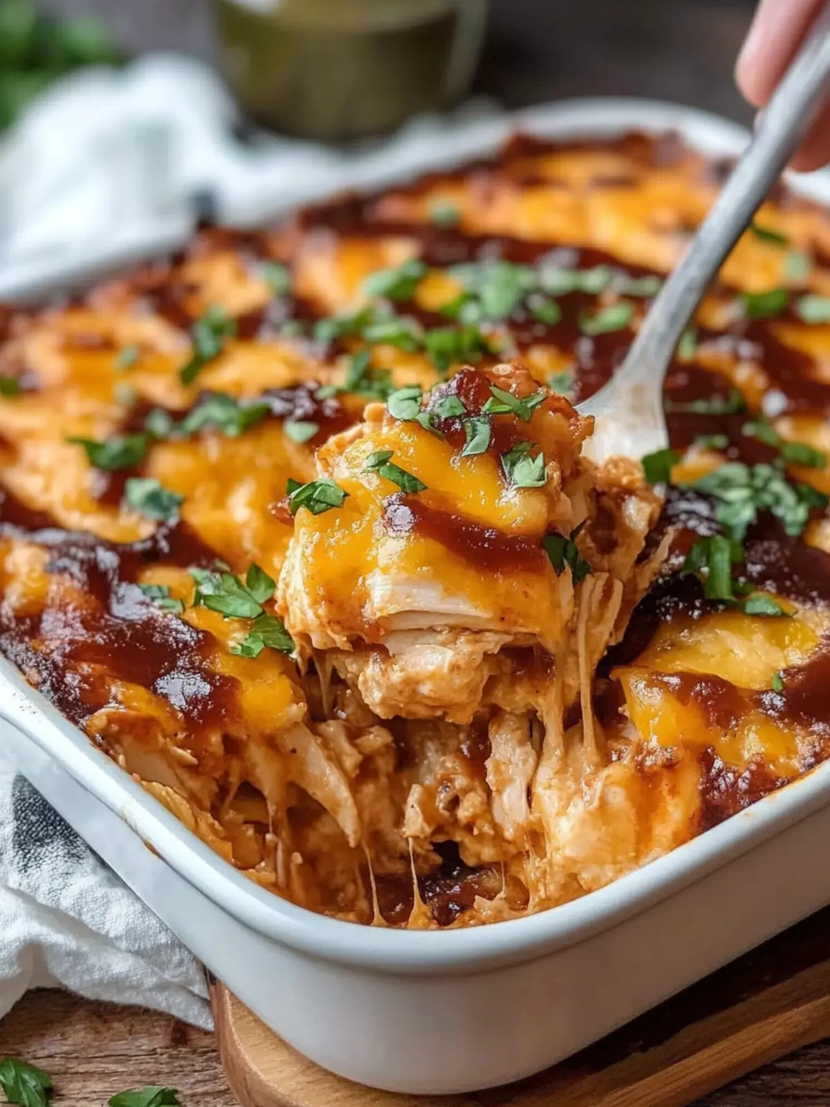 Keto BBQ Chicken Casserole