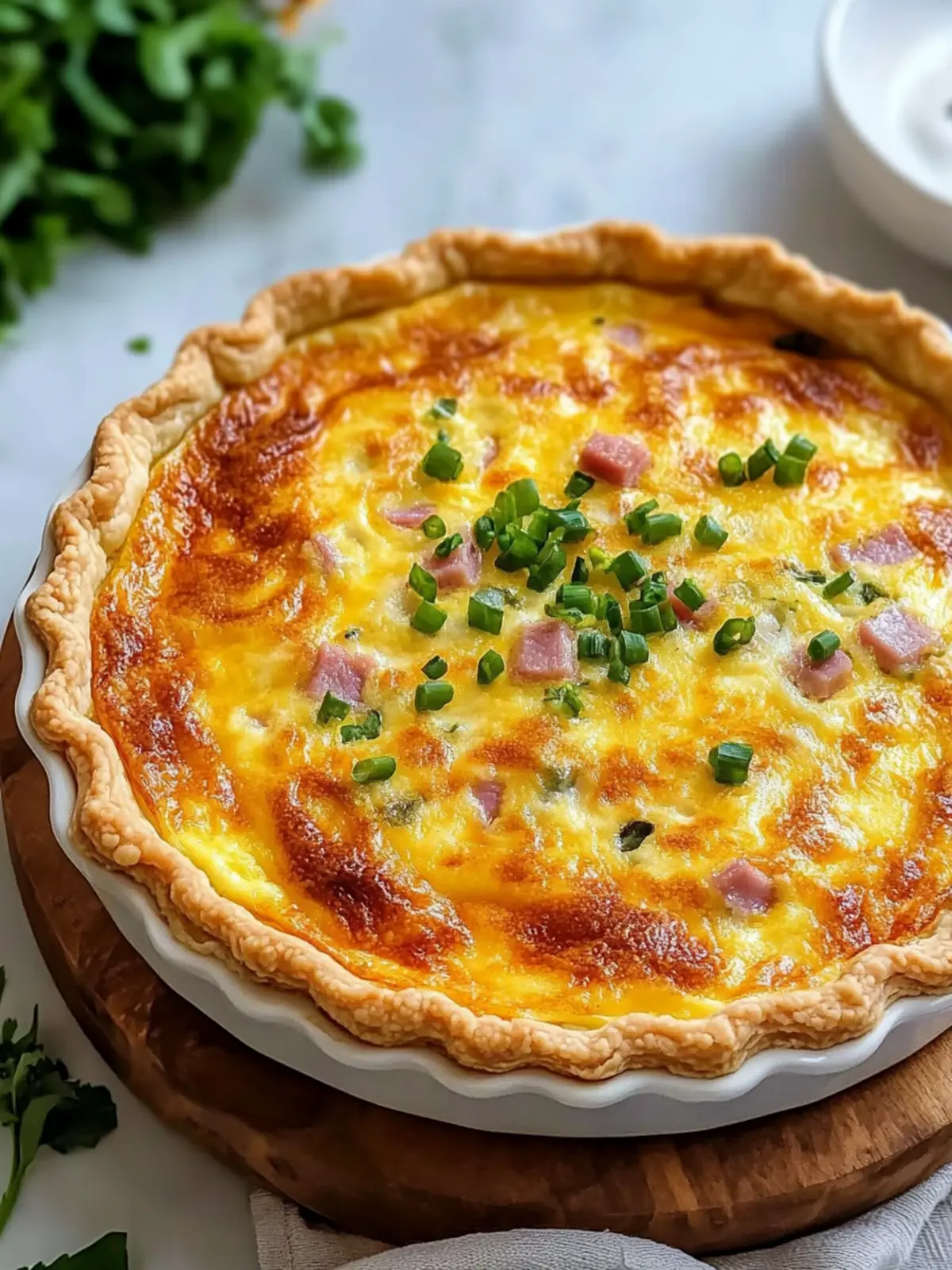 Quick Ham and Cheese Quiche