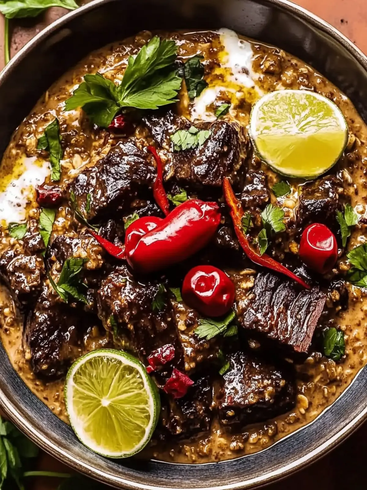 Lemongrass Coconut Braised Beef with Mushrooms