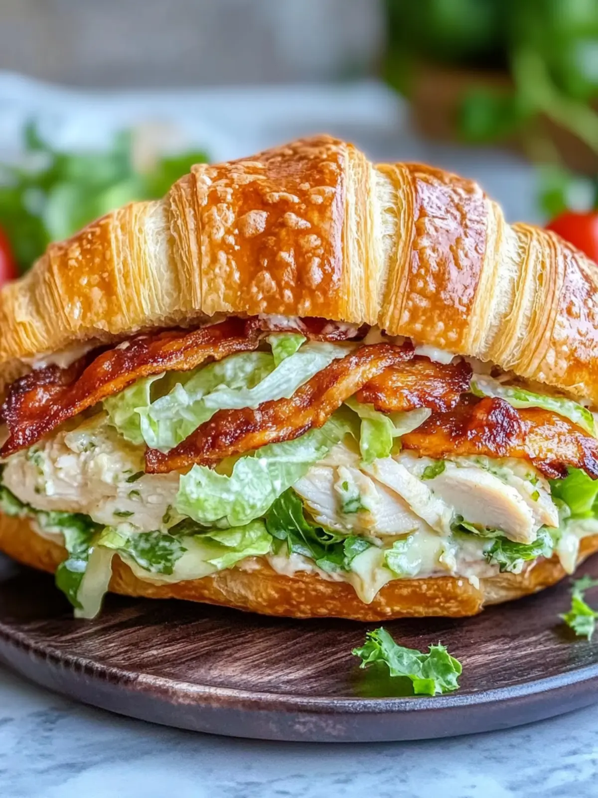 Savory Chicken Caesar Croissant Sandwich You ll Crave Daily 4 Chicken Caesar Croissant Sandwich