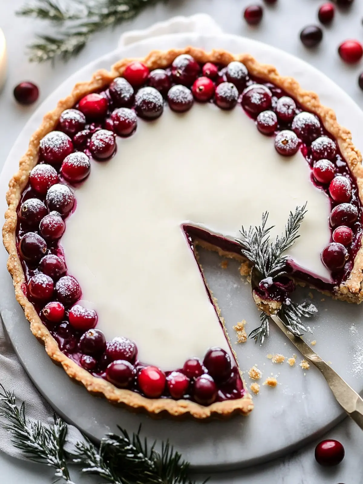 White Chocolate Cranberry Tart