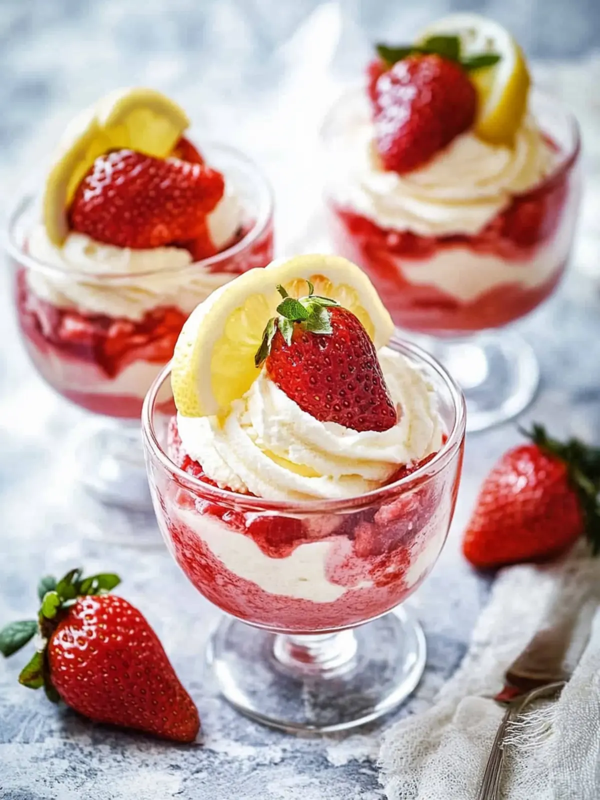 Strawberry Lemon Mascarpone Mousse