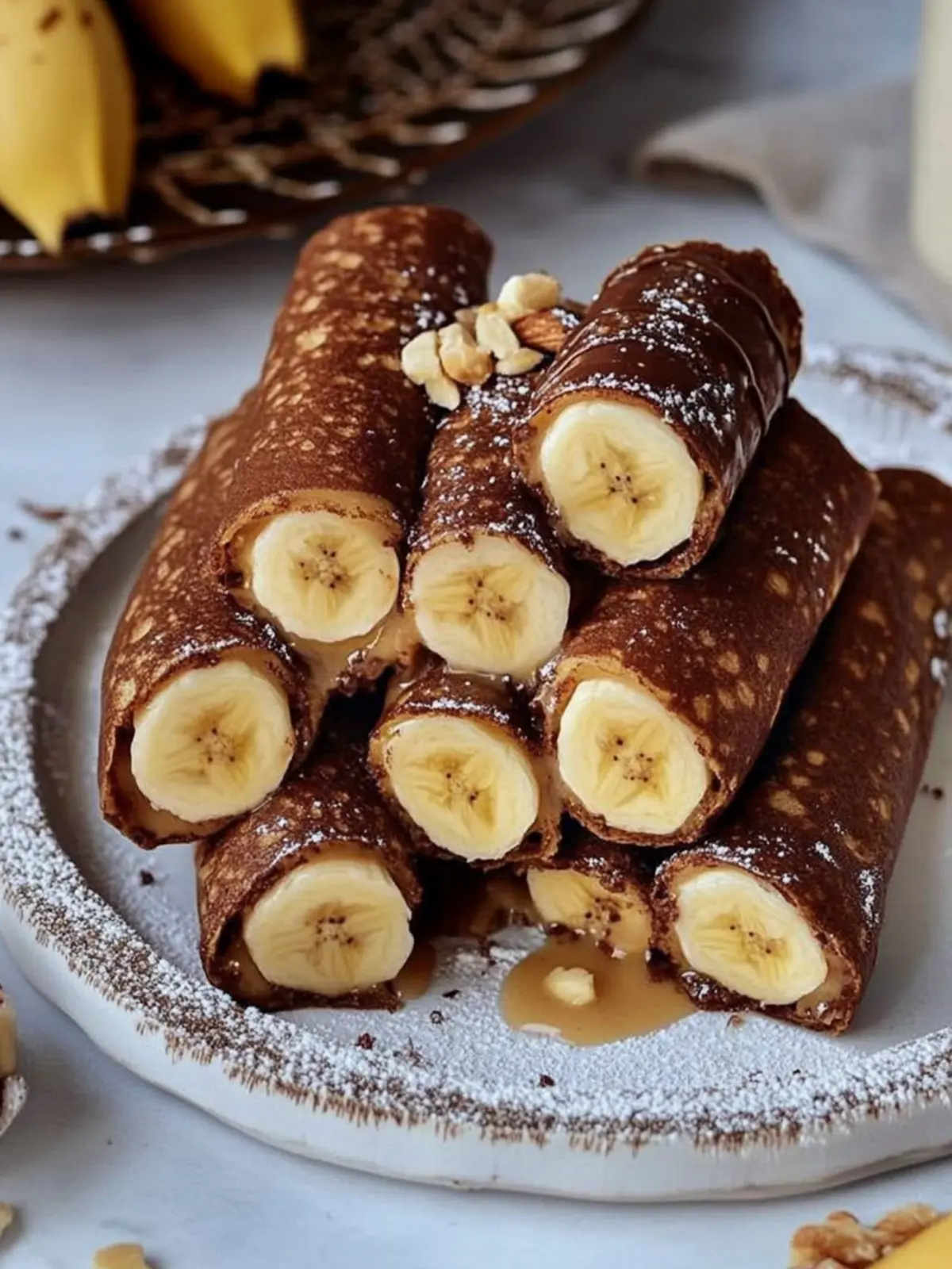 Chocolate Crepes With Banana