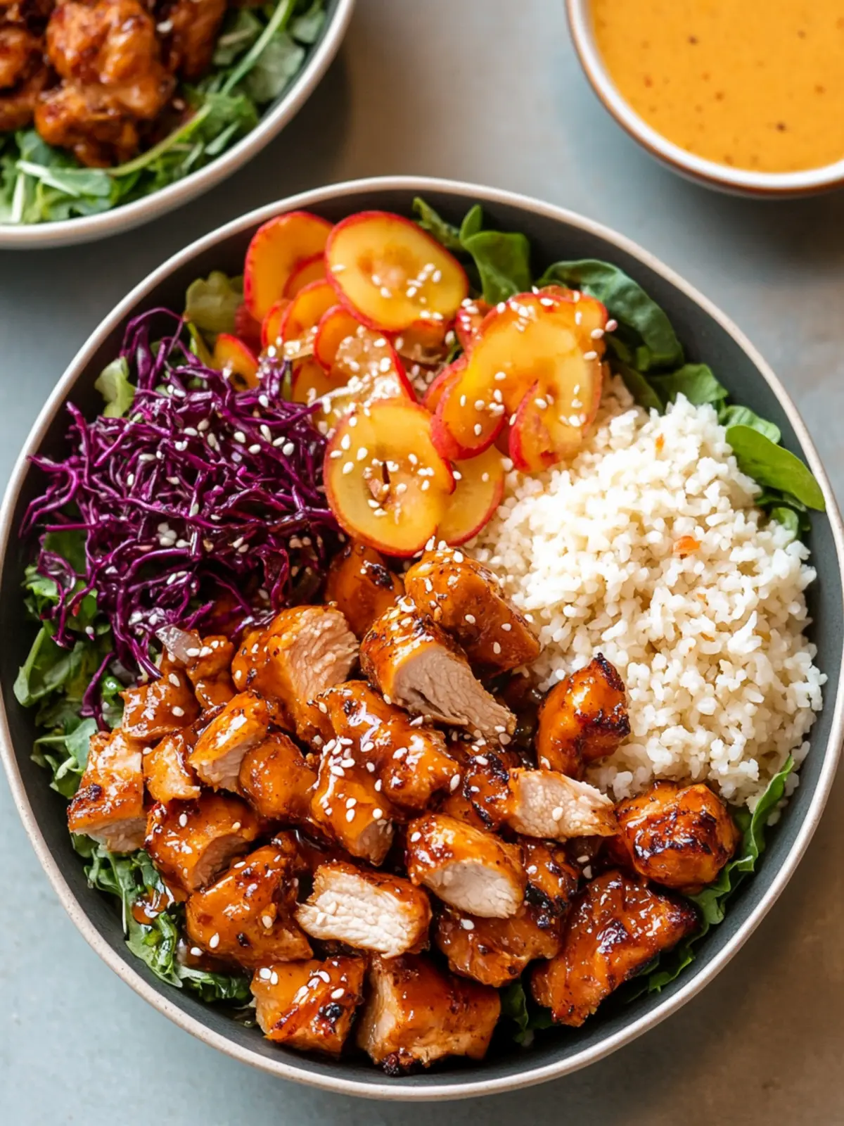 Hot Honey Chicken Bowl   Sweet Green Copycat