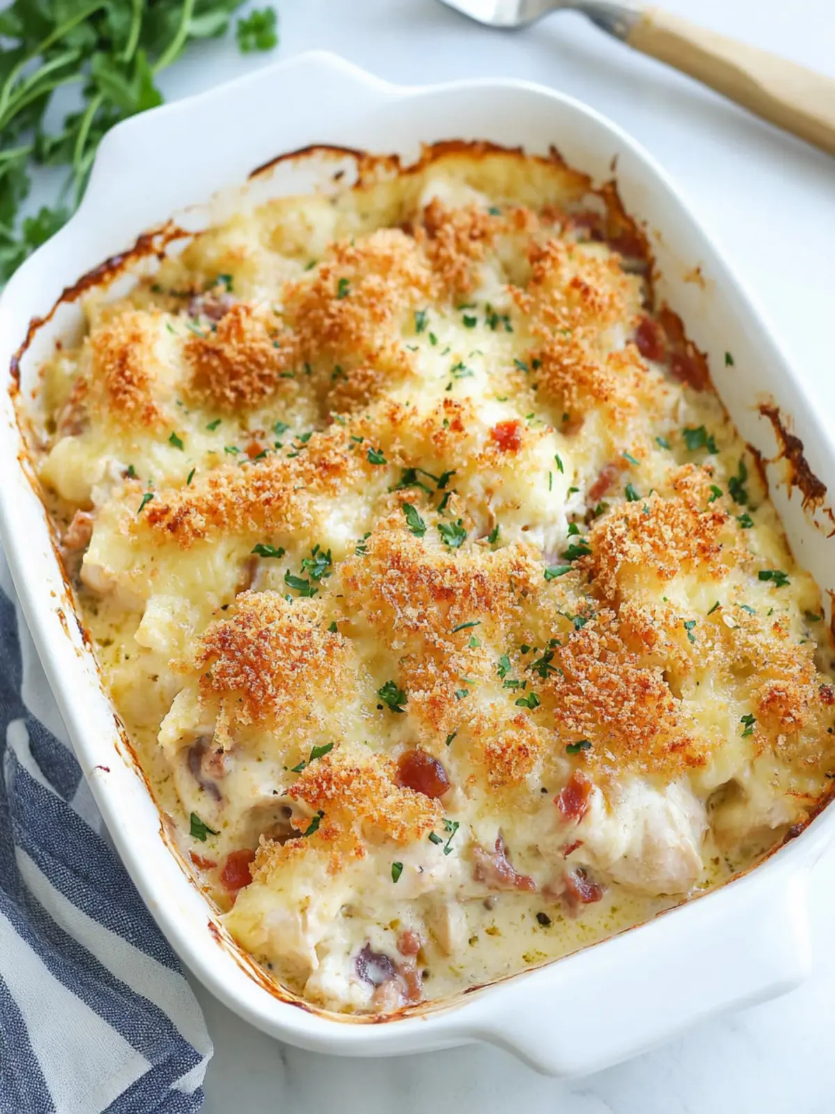 Keto Chicken Cordon Bleu Casserole