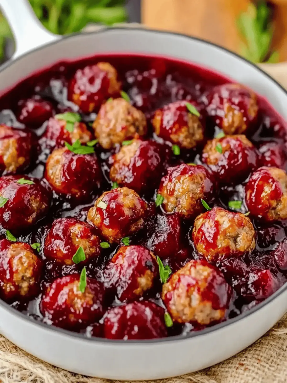 Quick Cranberry Meatballs