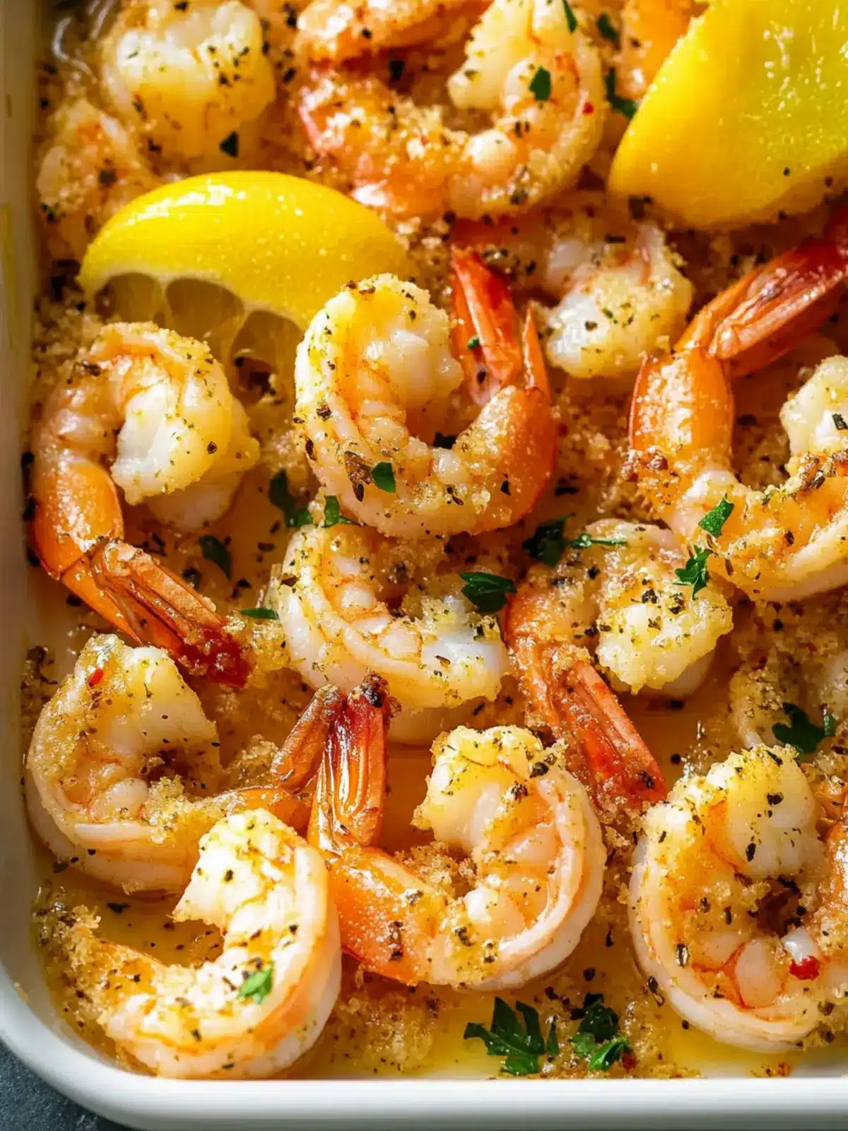 Crunchy Baked Shrimp in Garlic Butter Sauce (Prawns)