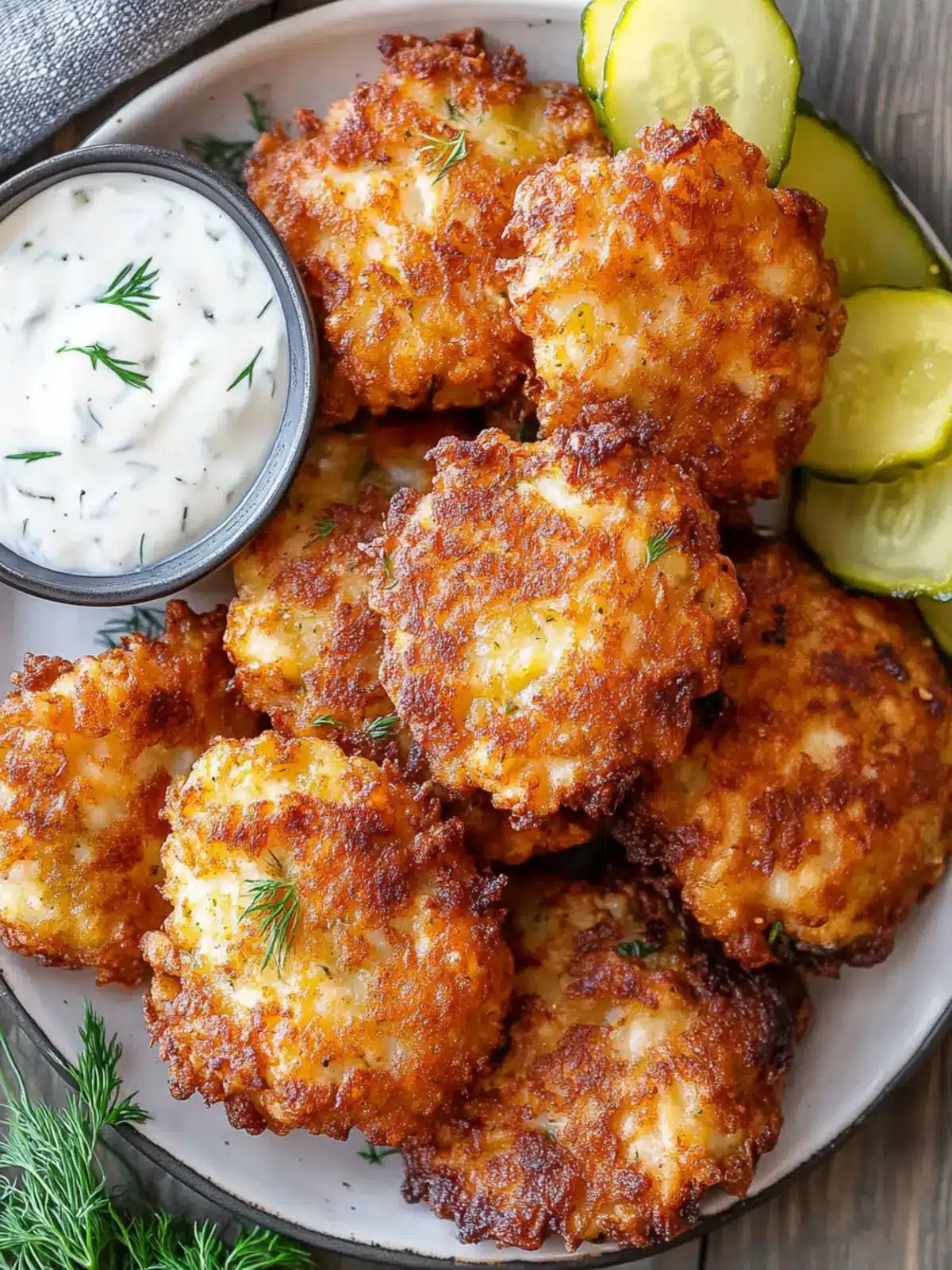 Dill Pickle Chicken Fritters